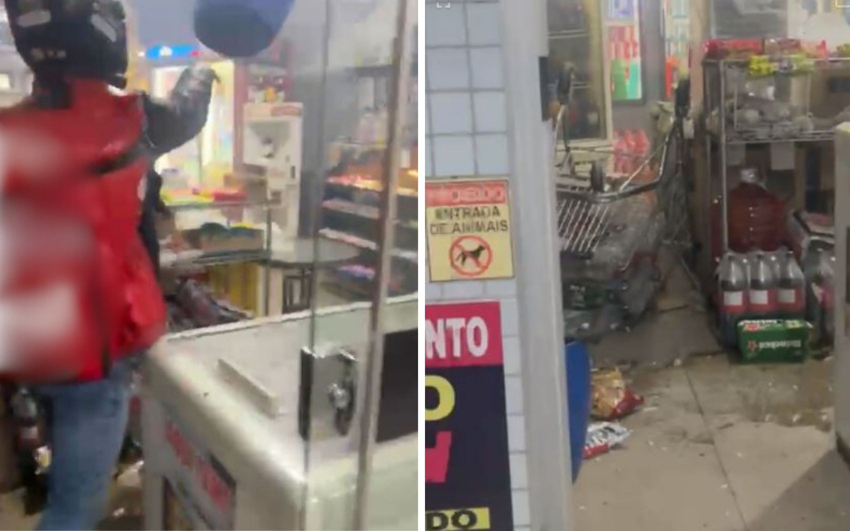 VÍDEO: Entregadores de app causam danos em distribuidora após discussão por estacionamento 