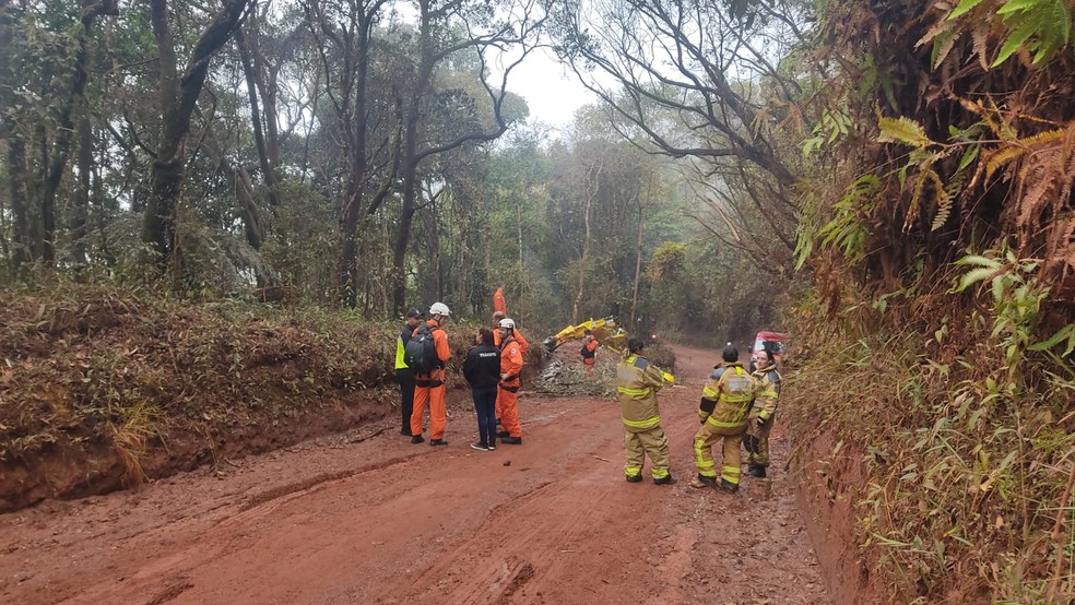 Bombeiros atendem ocorrência de queda de monomotor em Ouro Preto — Foto: Redes sociais