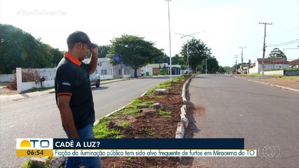 Fiação da iluminação pública tem sido alvo de furtos em Miracema do Tocantins