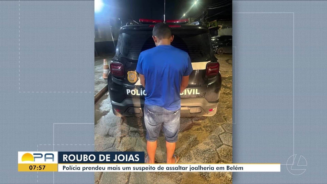 Suspeito de roubo de mais de 2 kg de ouro em joalheria no centro de Belém é preso pela polícia