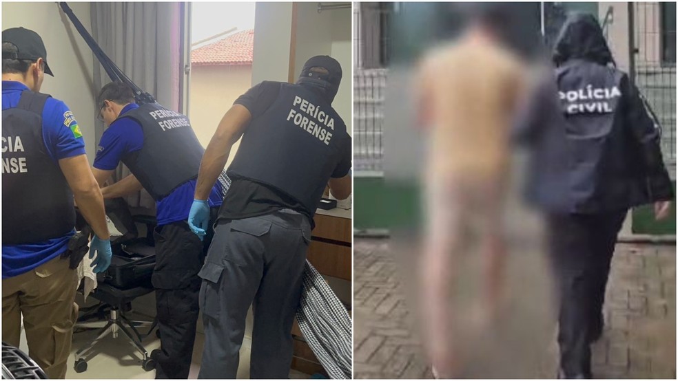 Polícia prendeu no Bairro Itaperi, em Fortaleza, um hacker de 29 anos suspeito de crimes cibernéticos com IA. — Foto: Polícia Civil/ Divulgação