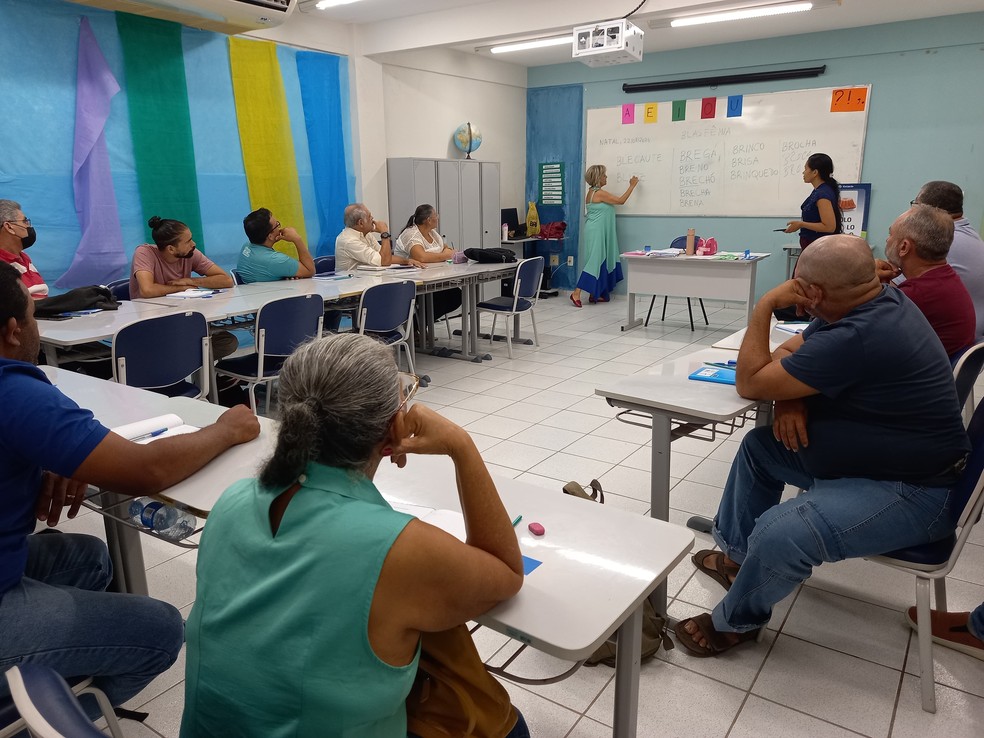 Programa de alfabetização de jovens e adultos em Natal — Foto: Divulgação