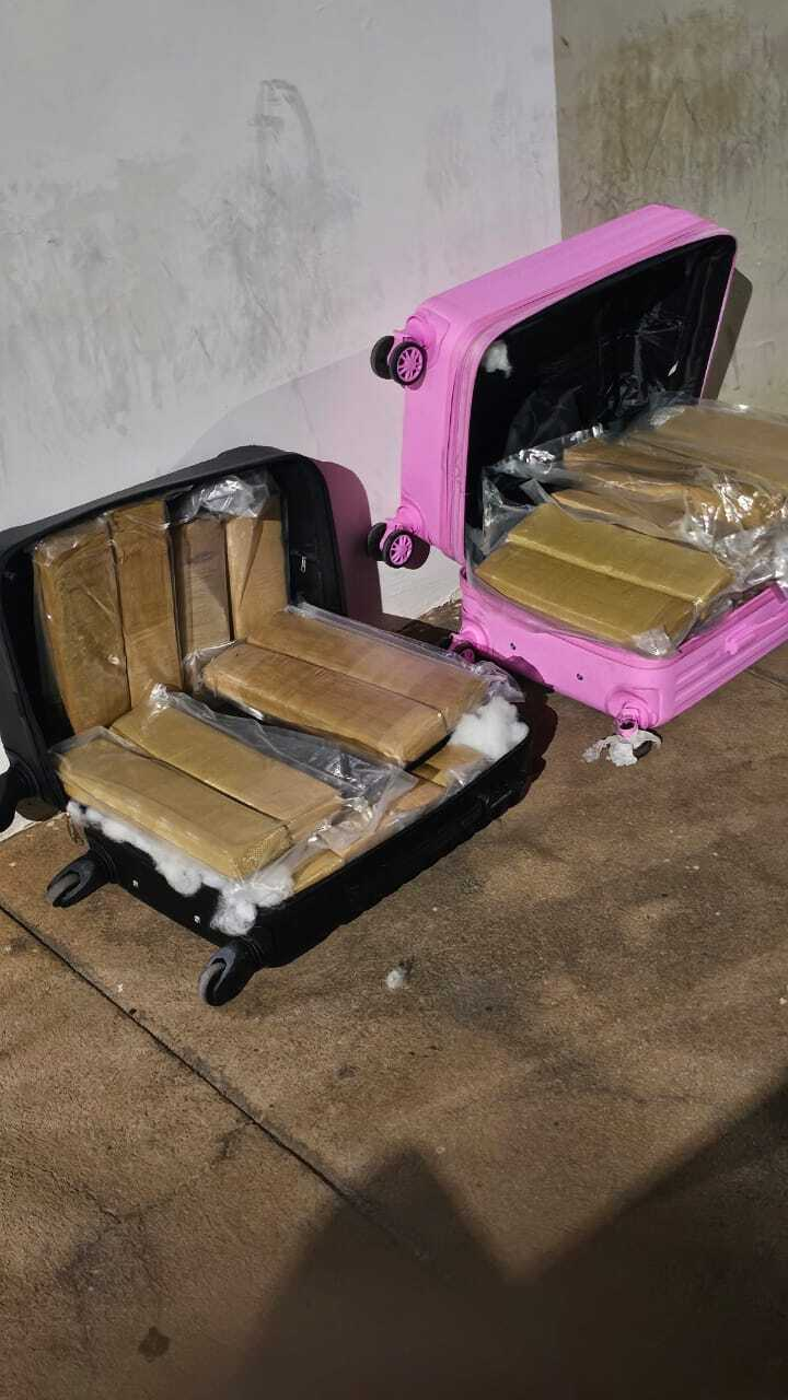 Mulher recebe malas com barras de maconha em São Paulo e é presa em hotel no Norte de Minas
