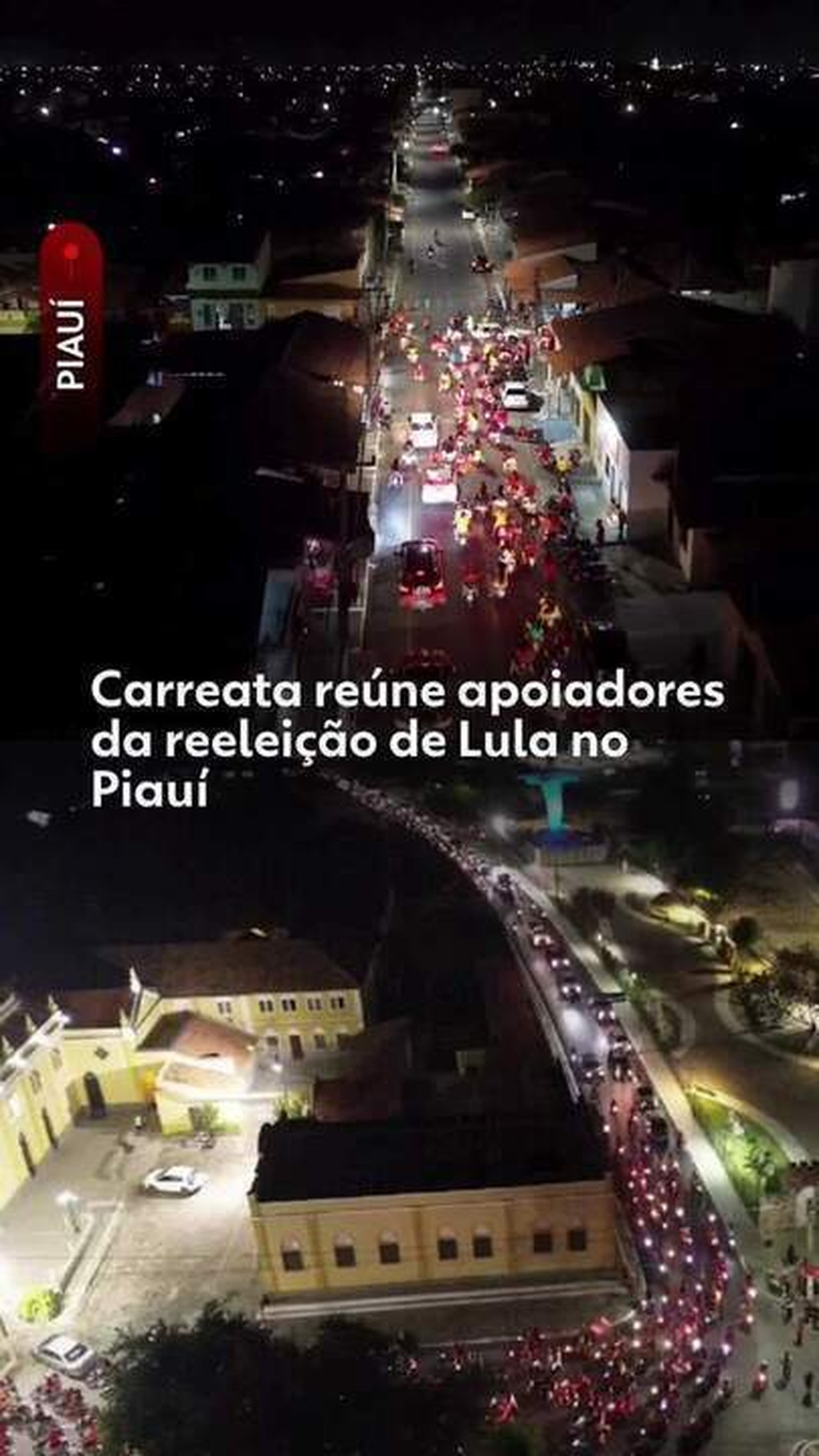 Carreata reúne apoiadores da reeleição de Lula em Parnaíba