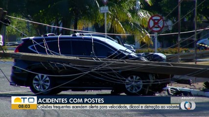 Álcool, velocidade e distração ao volante estão relacionados aos acidentes com postes