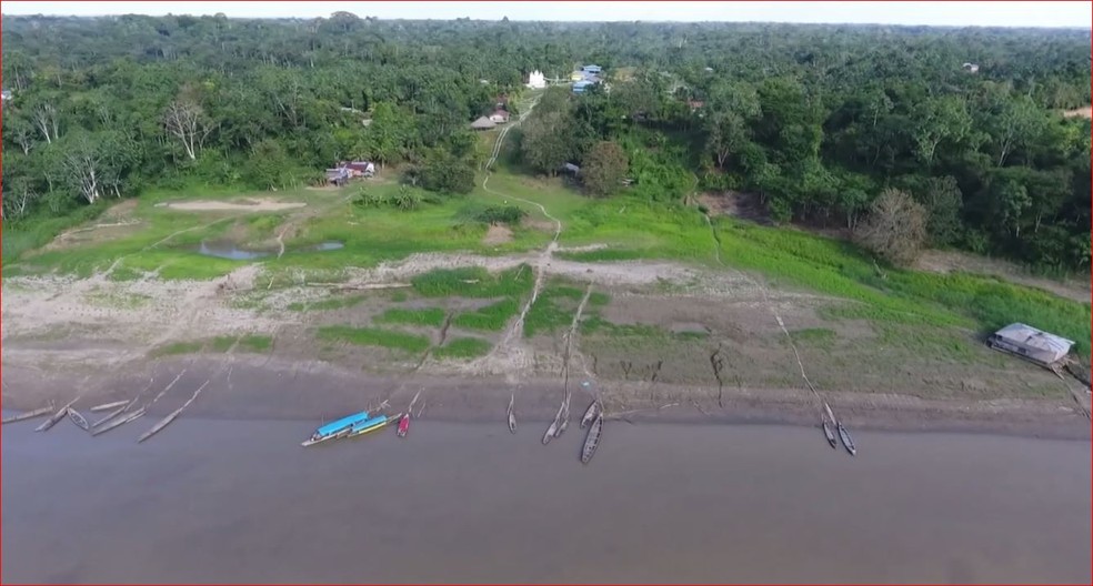 Seca em Benjamin Constant no Amazonas — Foto: Rede Amazônica