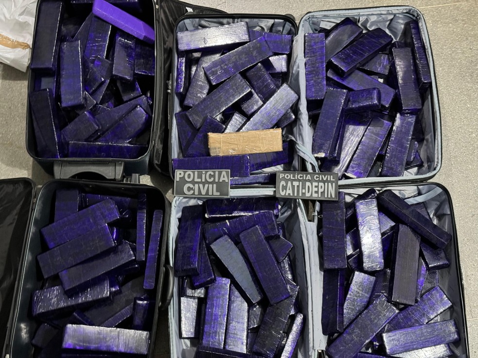 Polícia Civil apreende 100 kg de maconha em ônibus no sudoeste da Bahia — Foto: Ascom/PC-BA