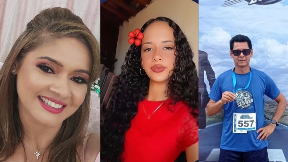 Da esquerda para direita: Marcia, a filha Maria Eduarda e o pai Jose — Foto: Reprodução