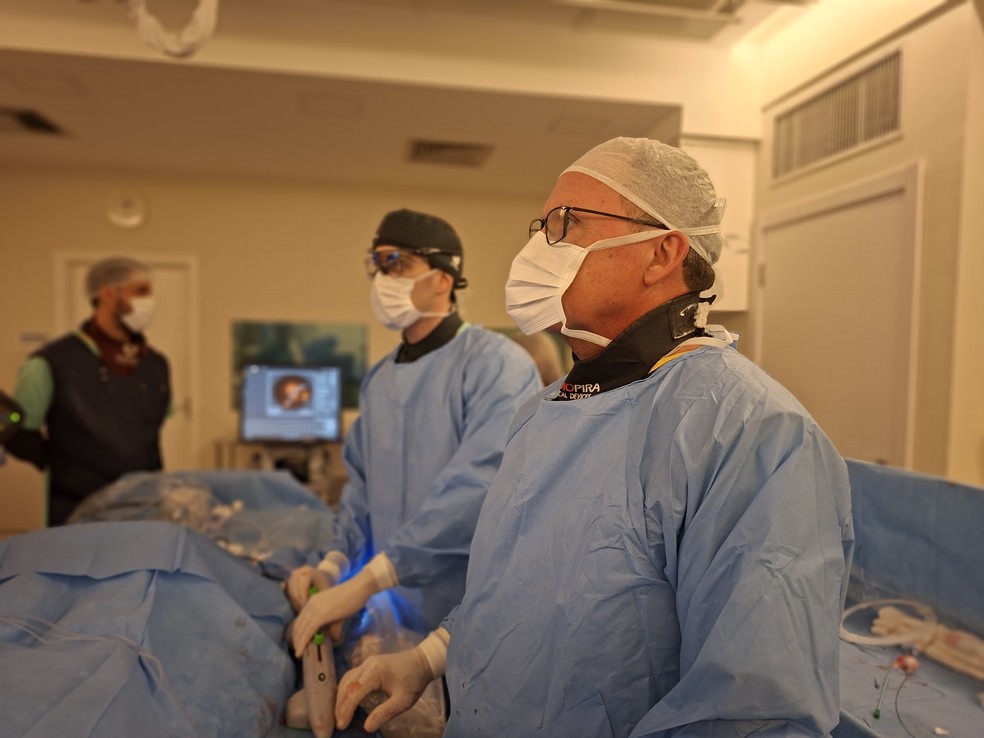 Procedimento chamado de aterectomia orbital é feito pela primeira vez em Presidente Prudente — Foto: Reprodução/Incor