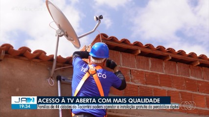 Famílias de 44 cidades do TO podem agendar a instalação gratuita da parabólica digital