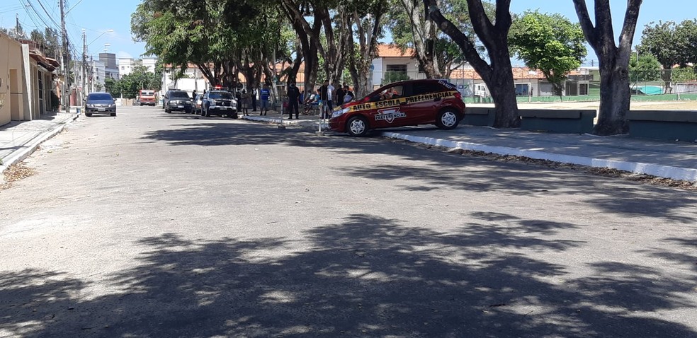 Aluno de autoescola é morto durante aula em Fortaleza. — Foto: Leabem Monteiro/SVM