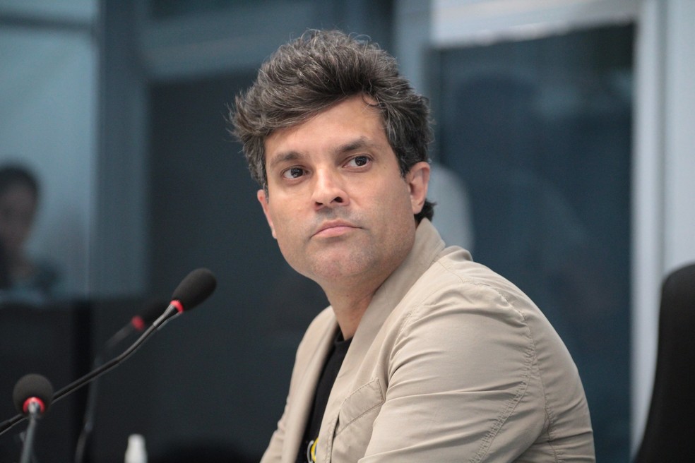 Diego Espino na Câmara Municipal de Divinópolis no dia 23 de novembro de 2023 — Foto: CMD/Divulgação