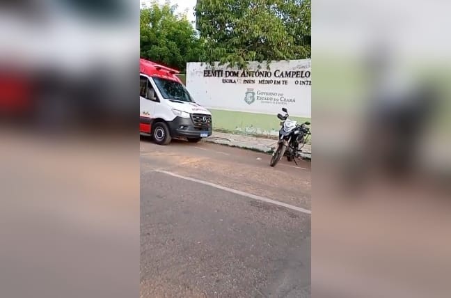 Estudante é baleado ao sair de escola no interior do Ceará; vídeo