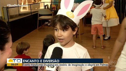 Evento de Páscoa reúne crianças em shopping de Palmas