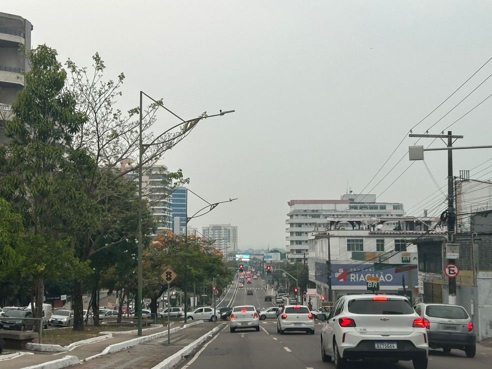 Boulevard também registra o fenômeno. — Foto: Andrezza Lifsitch/Rede Amazônica