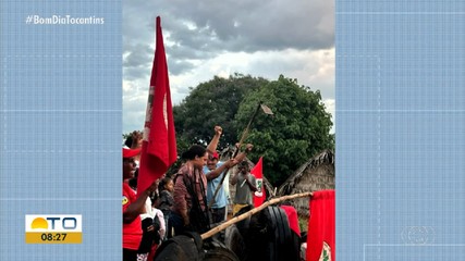 TO-404, no Bico do Papagaio, é interditada por manifestantes do MST; entenda