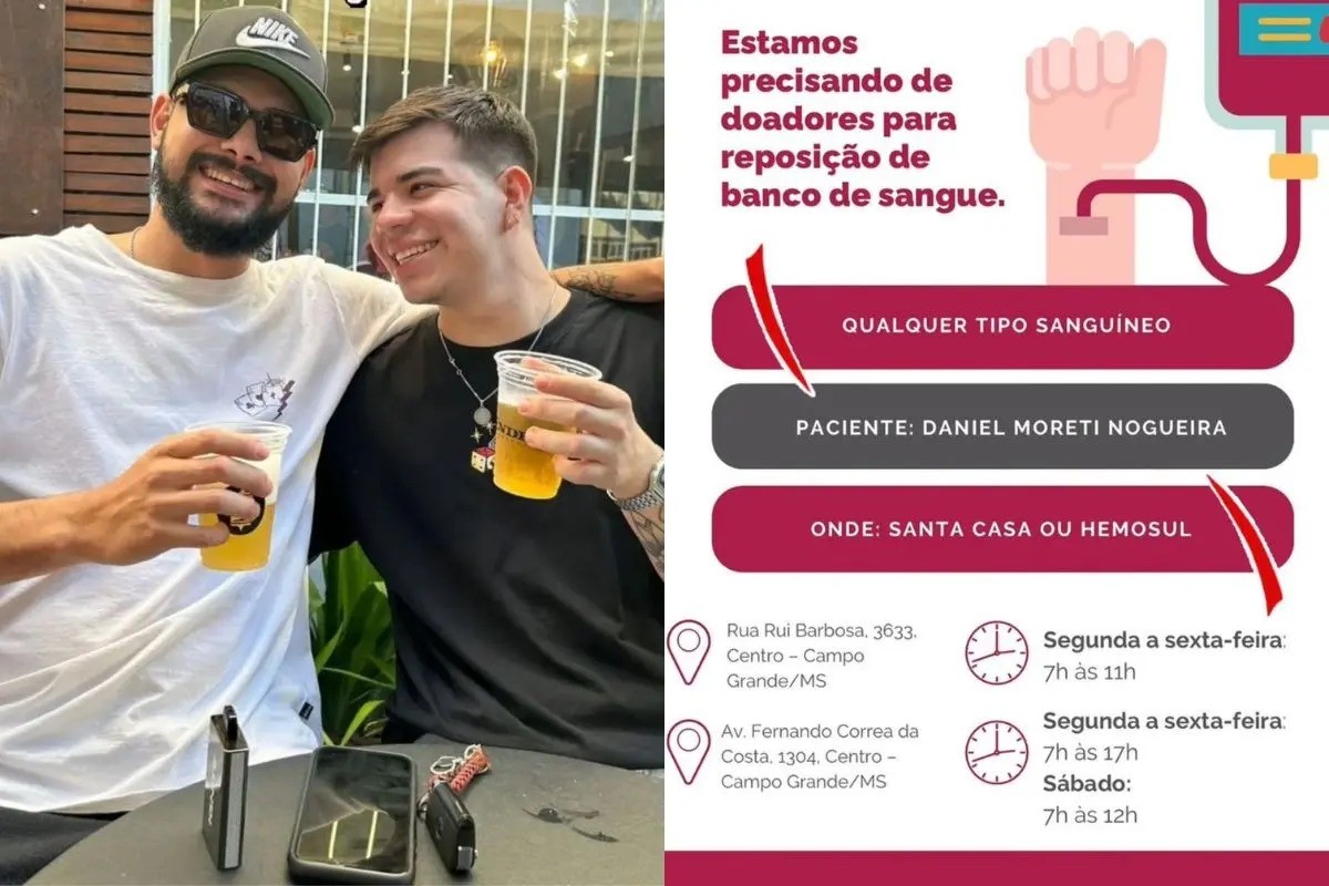 Sobrevivente de acidente grave está em estado crítico e precisa de doação de sangue em Campo Grande