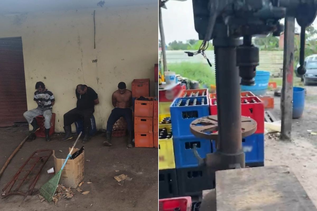 Polícia descobre central clandestina de adulteração de bebidas alcoólicas e prende trio no litoral de SP; VÍDEO 