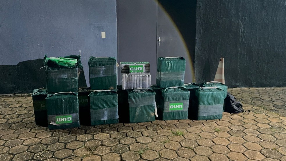 Avião com mais de meia tonelada de cocaína é apreendido pela PM após pouso forçado no interior do MA — Foto: SSP-MA