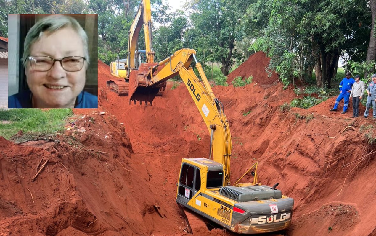 Polícia cava buraco de 17 metros em busca de idosa desaparecida há mais de 10 dias no interior de SP