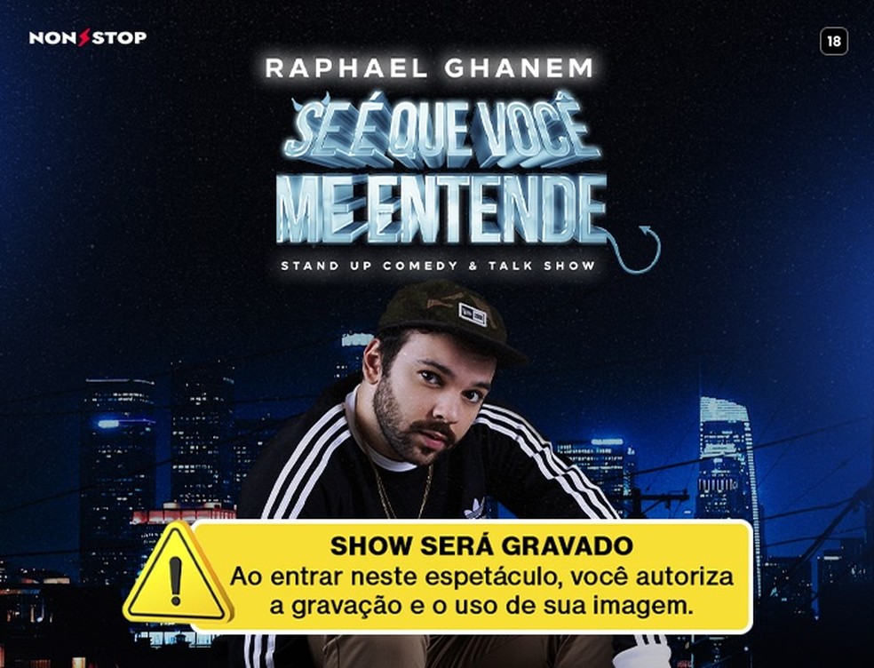 Raphael Ghanem espetáculo stand up — Foto: Foto: Reprodução