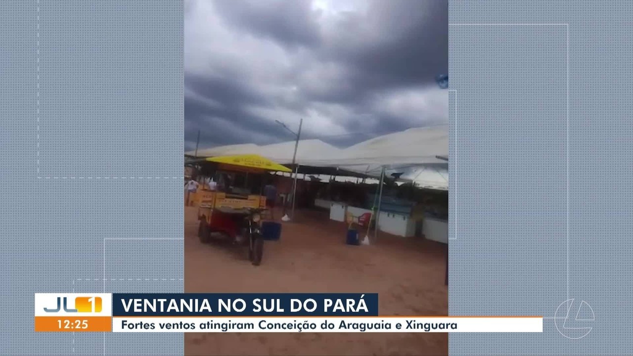Ventania provoca estragos em praias no sul do Pará
