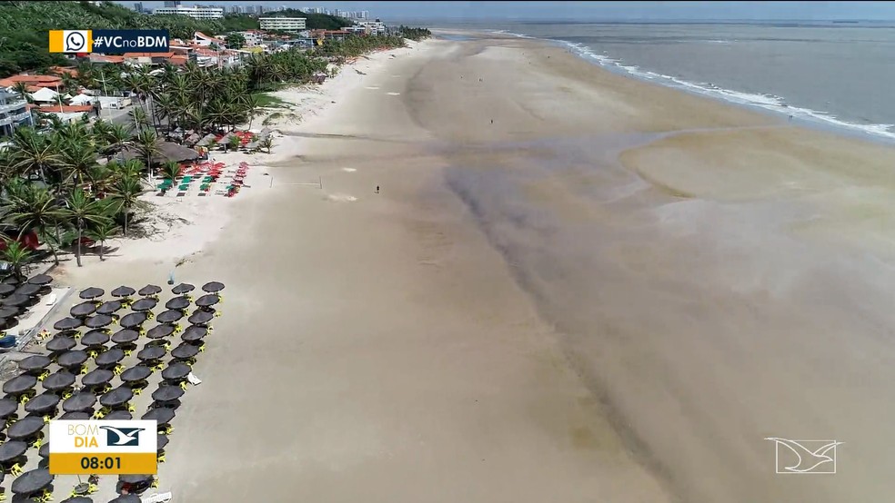 Areia das praias de São Luís está poluída, apontam pesquisadores — Foto: Reprodução/TV Mirante