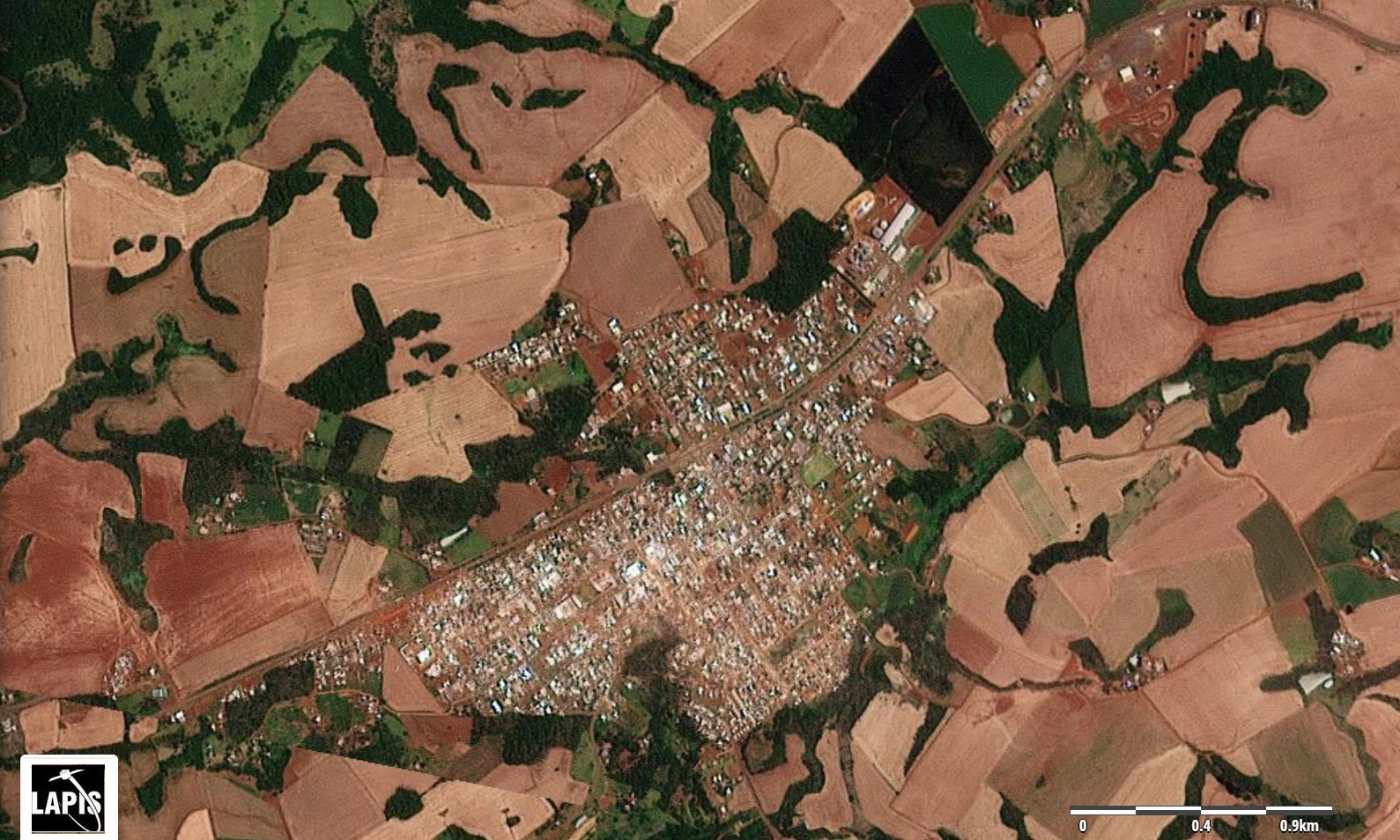 Imagens de satélite mostram antes e depois de cidade no Paraná ser atingida por tornado; VEJA