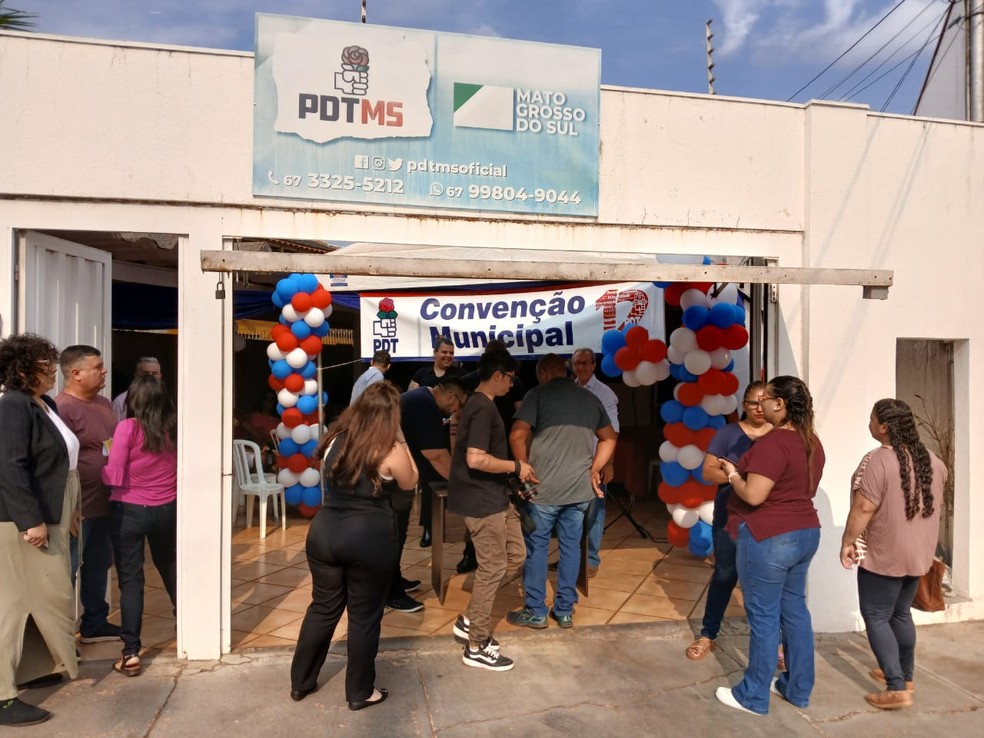 Convenção Municipal do PDT em Campo Grande — Foto: Osvaldo Nóbrega/TV Morena