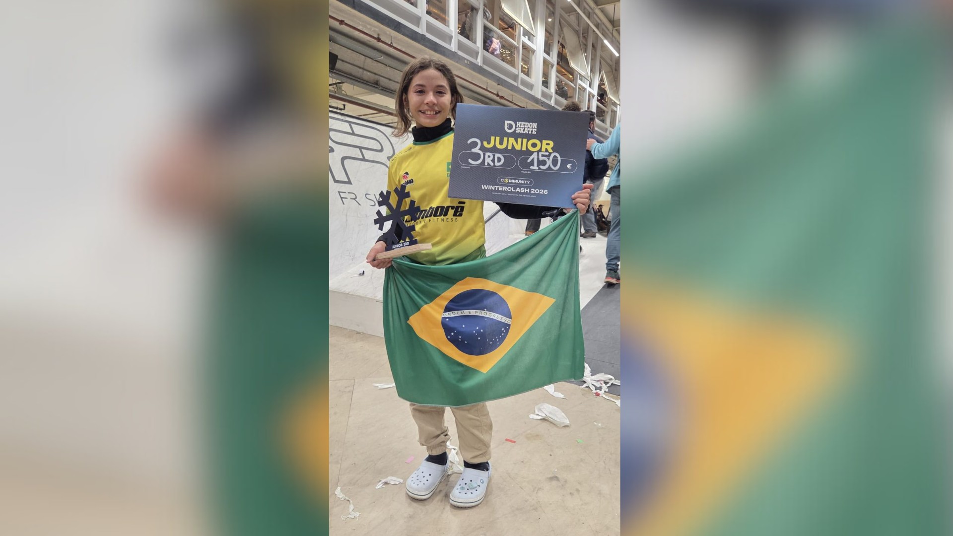 Brasileira de 12 anos conquista 3º lugar no maior campeonato de patins street do mundo: 'Alegria e orgulho'