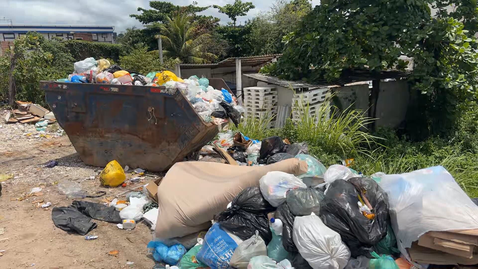 Feto morto é encontrado em caçamba de lixo na BR-408, em Jaboatão