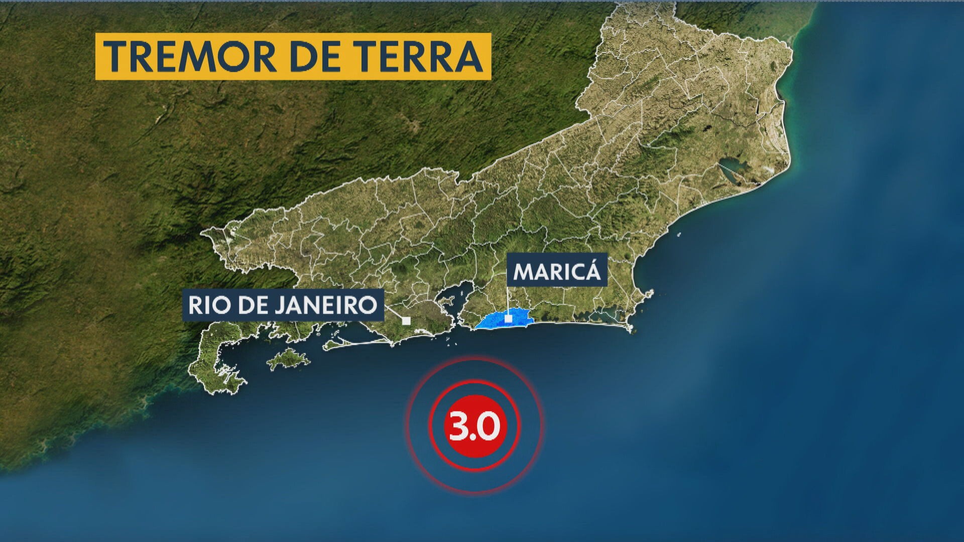 Tremores de terra são registrados no litoral de Maricá