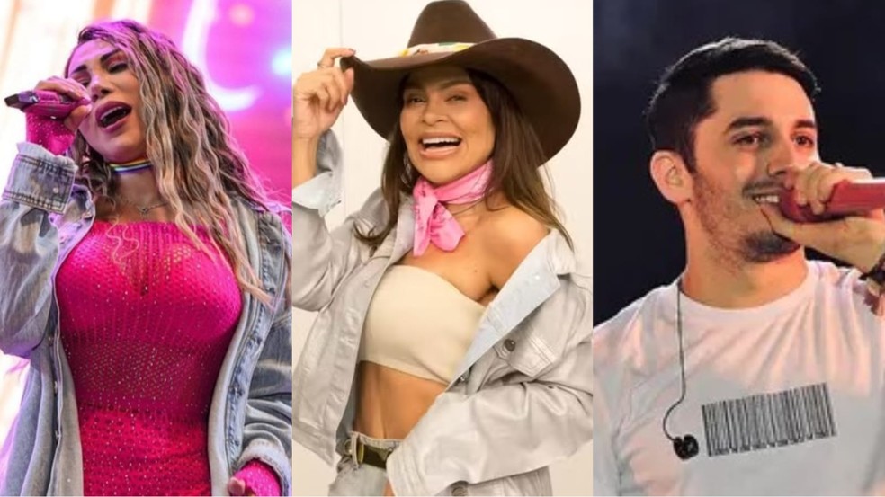 Taty Girl, Samyra Show e Jonas Esticado estão entre as atrações do Carnaval 2025 de Tianguá. — Foto: Reprodução