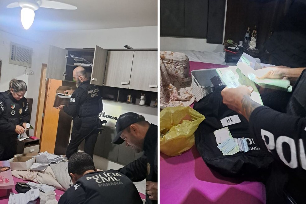 Operação denominada Sanguessuga foi realizada nesta terça-feira (6). — Foto: Polícia Civil (PC-PR)