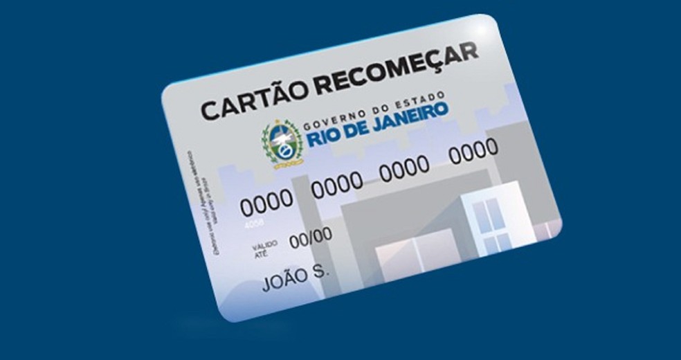 Cartão Recomeçar é benefício do Governo do Estado do Rio que oferece auxílio de R$ 3 mil para famílias de baixa renda atingidas por desastres naturais — Foto: Governo do Estado do Rio/Divulgação
