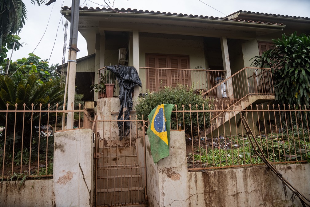 Marchas das cheias em  Lajeado (RS). — Foto: Fábio Tito/g1