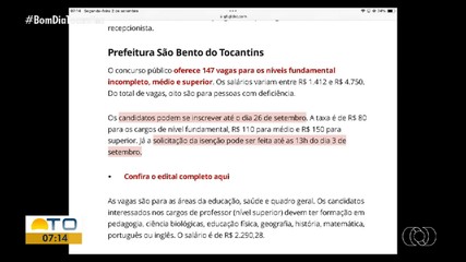 Confira os principais destaques do g1 Tocantins