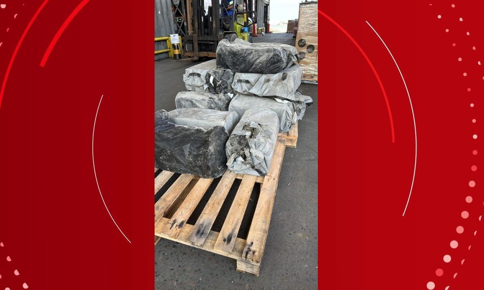 Mais de meia tonelada de cocaína é apreendida no Porto de Salvador — Foto: Receita Federal