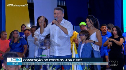 Eduardo Siqueira Campos lança candidatura à prefeitura de Palmas em convenção