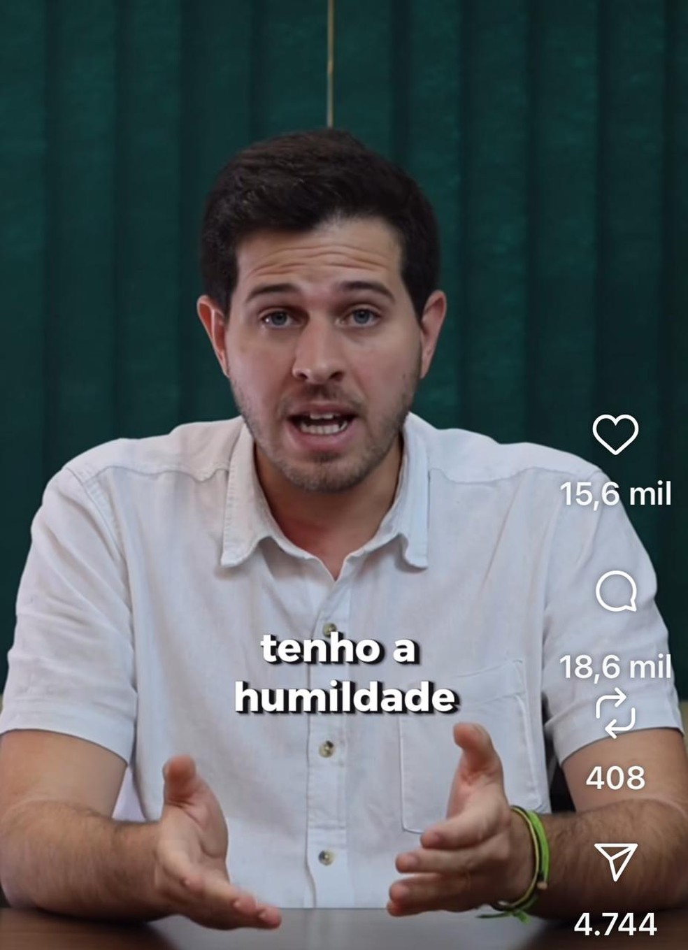O deputado Pedro Campos, irmão do prefeito do Recife (PE), também justificou o voto pró-blindagem de parlamentares — Foto: Reprodução/Instagram