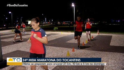 Atletas se preparam para desafio de 21 Km da Meia Maratona do Tocantins