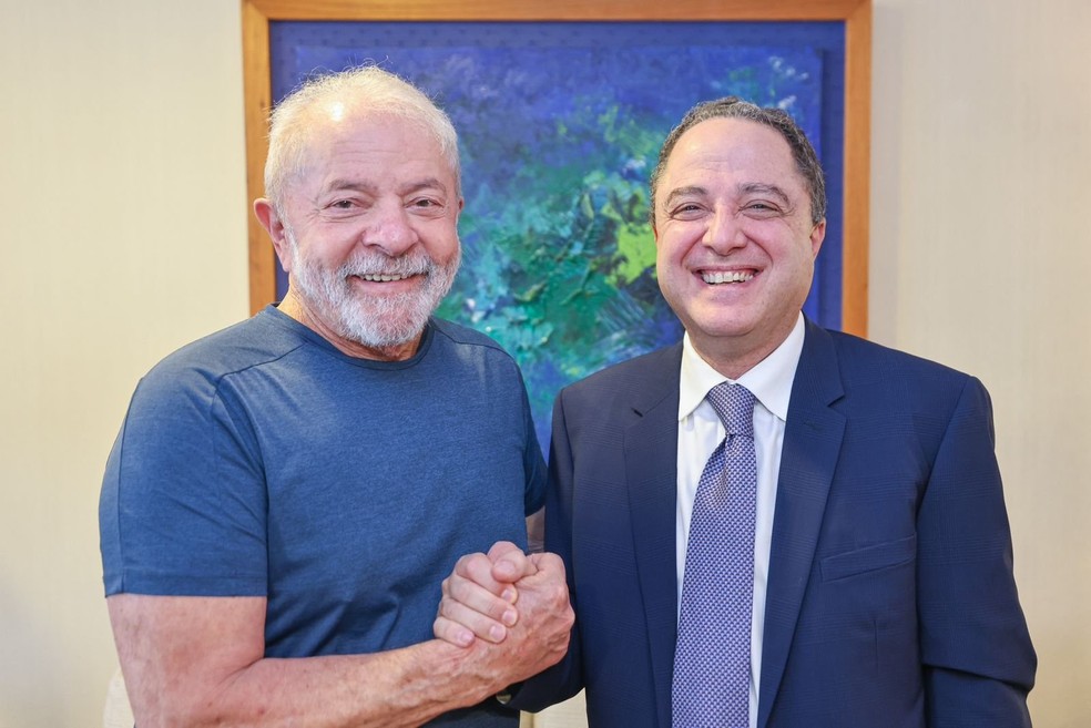 Lula e o médico cardiologista Roberto Kalil durante reunião em Brasília — Foto: Ricardo Stuckert/Divulgação
