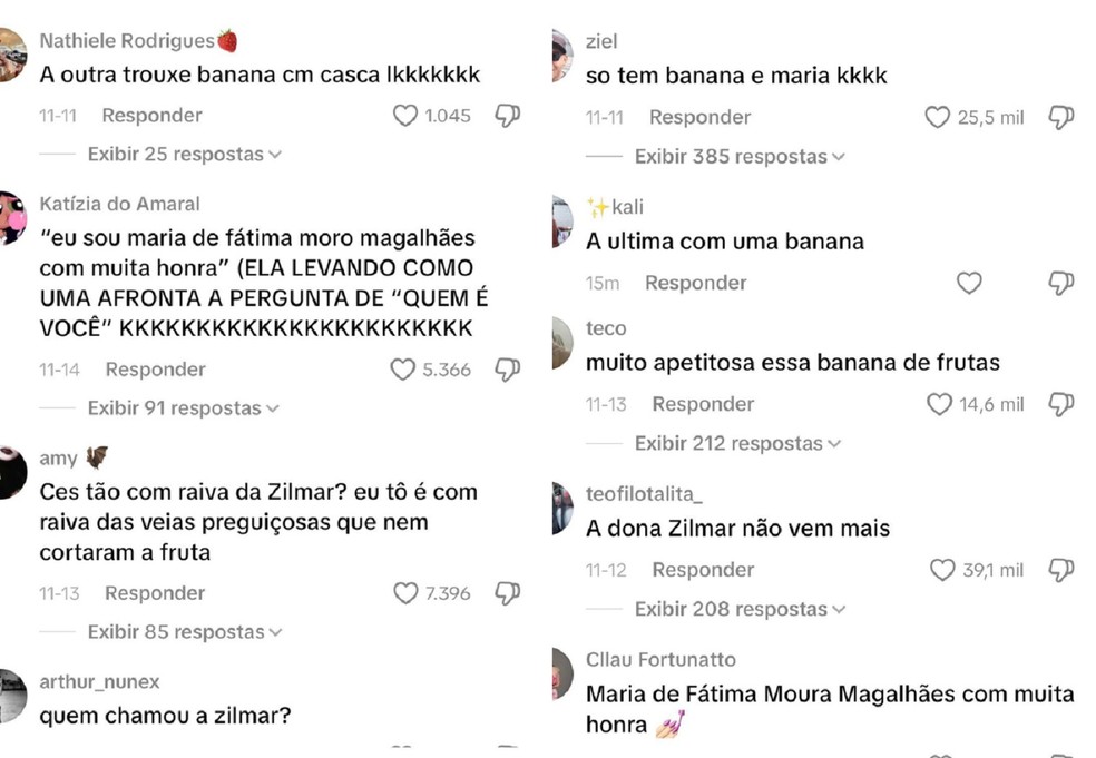 Internautas se divertem com trend da salada de frutas feita por idosas  Foto: Reprodução/TikTok