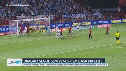 Atlético-GO sai na frente, mas empata com Grêmio e segue sem ganhar em casa no Brasileirão