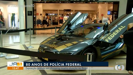 Exposição gratuita em shopping conta a história dos 80 anos da Polícia Federal do Brasil