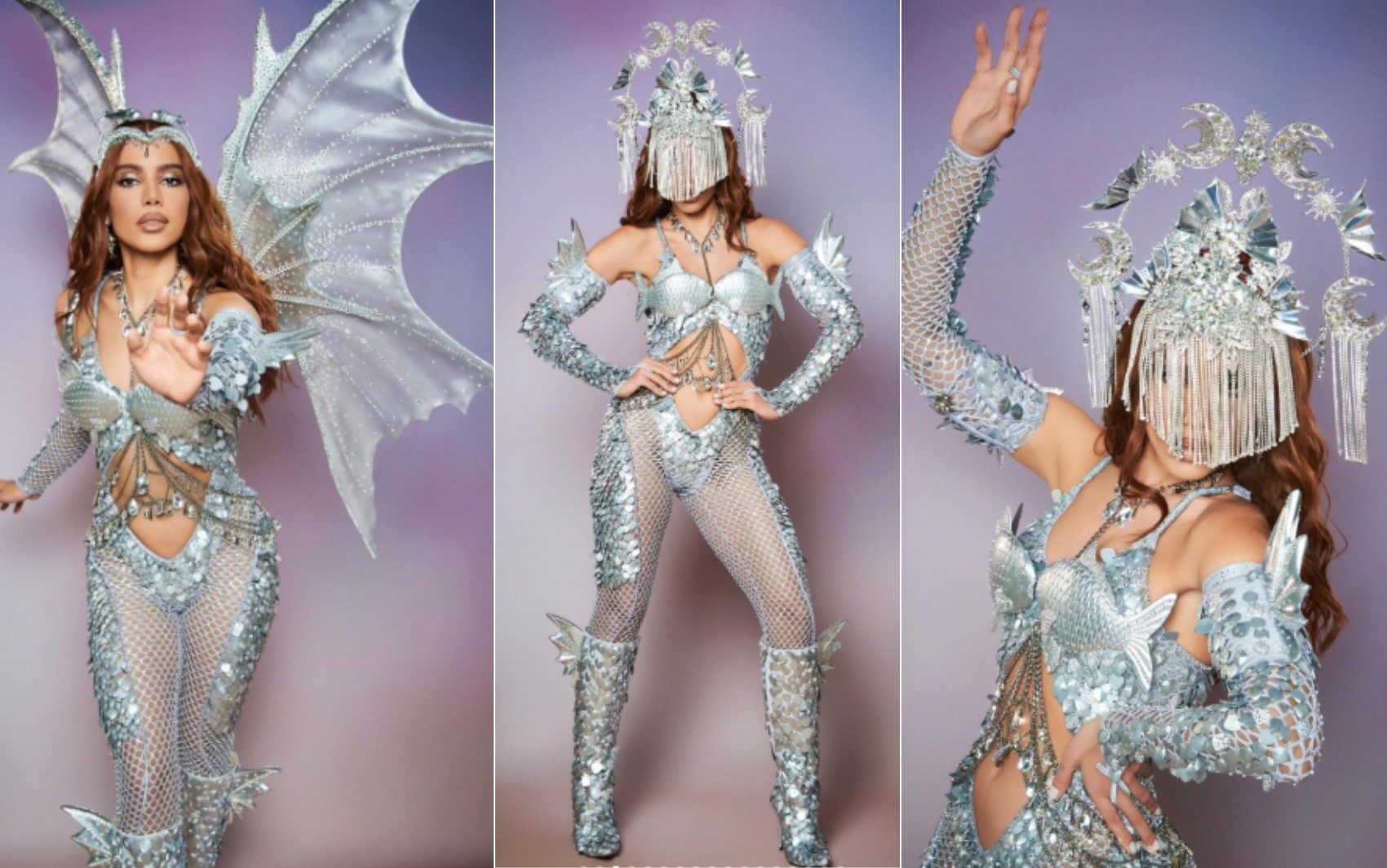Brilhos, escamas e nadadeiras: veja o figurino de Anitta inspirado no signo de peixes para puxar pipoca em Salvador