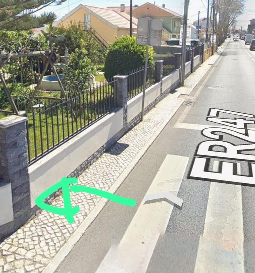 Local onde ocorreu o acidente que matou o brasileiro Pedro Tiago Barnabé Lomes, de 29 anos, em Lisboa, em Portugal — Foto: Google