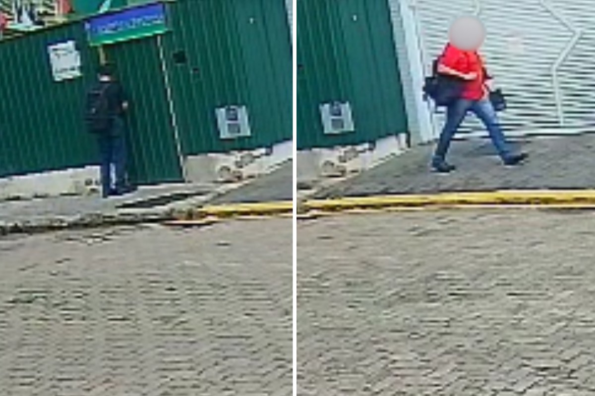 Vídeo mostra suspeito de matar corretor deixando prédio com a mochila da vítima