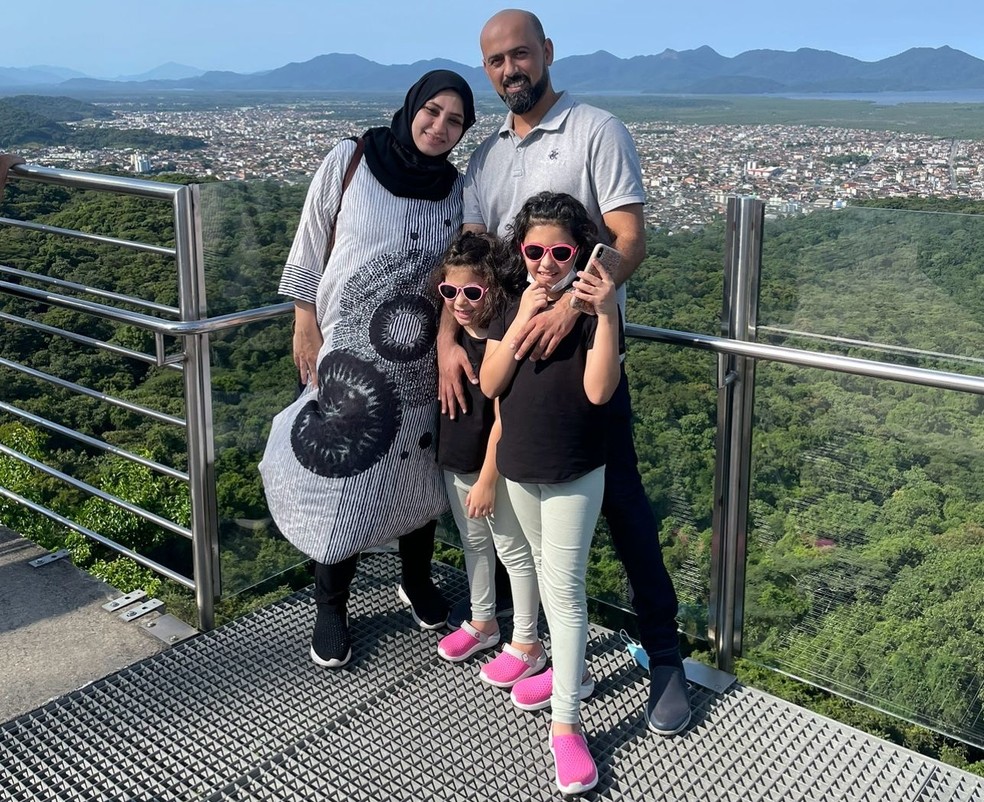 Mohammed Adwan e sua família — Foto: Arquivo pessoal