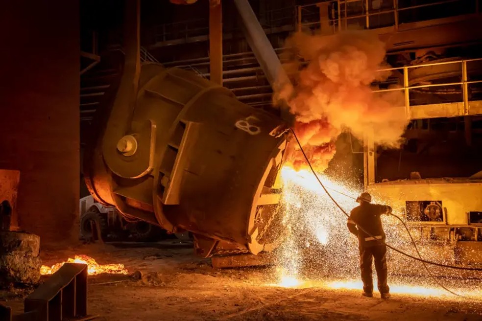 Brasil também sofre com barreiras comerciais em setores em que é competitivo, como o aço. — Foto: Getty Images via BBC